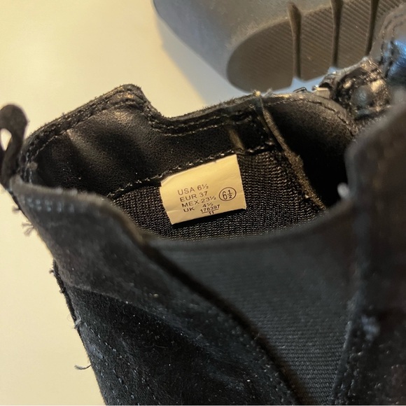 Black suede wedge boots - Picture 3 of 3